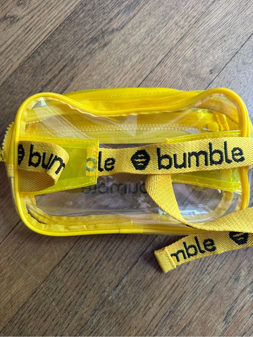 Bumble Dating App Clear Yellow Crossbody Bag Fanny Pack Bag Promo Item - Picture 6 of 9